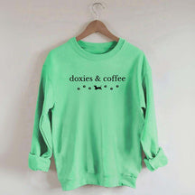 Dachshund Doxie And Coffee Sweatshirt