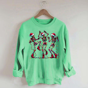 Dancing Skeleton Christmas Lights Sweatshirt