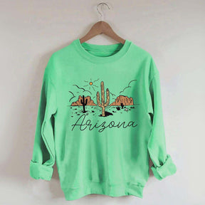Arizona Desert Graphic Retro Cactus Sweatshirt