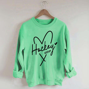 Hockey Sister Heart Sweatshirt
