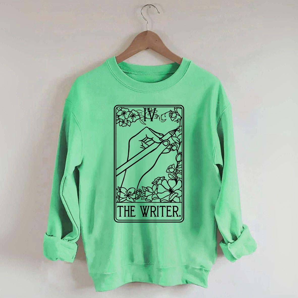The Writer Flowers Tarot Card Sweatshirt