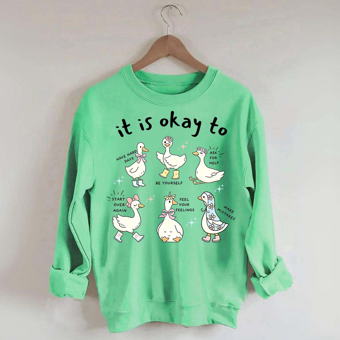 It is Okay To Words Of Affirmation Kindness Sweatshirt