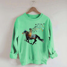 Just A Girl Who Loves Horses Peace Love Sweatshirt