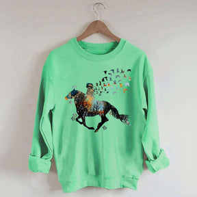 Just A Girl Who Loves Horses Peace Love Sweatshirt