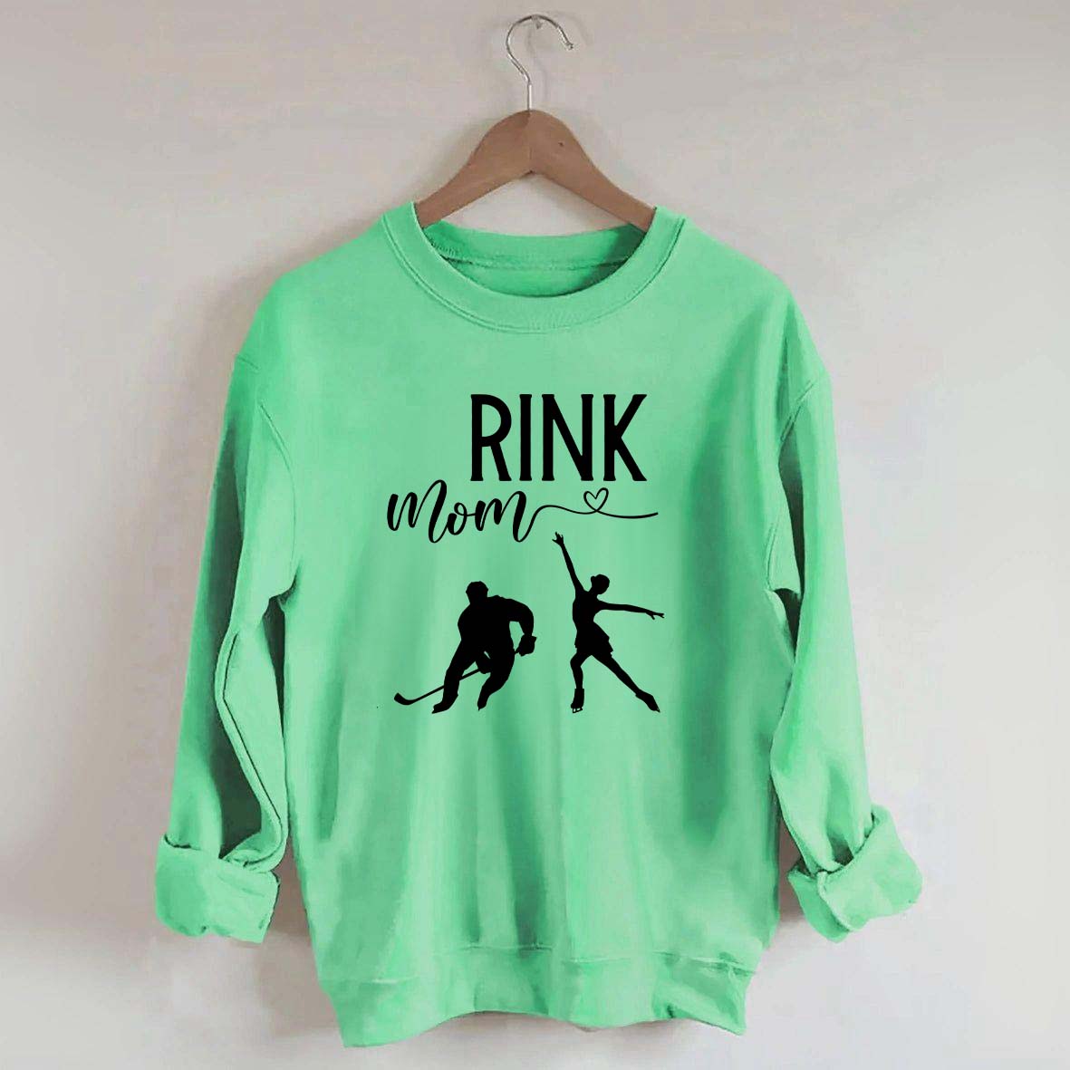 Rink Mom Hockey And Figure Skating Mom Sweatshirt