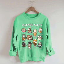 Coffee Cats Caffeine Club Sweatshirt