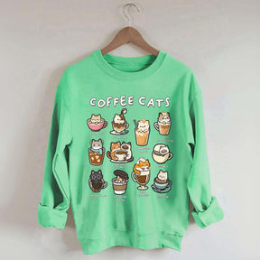 Coffee Cats Caffeine Club Sweatshirt
