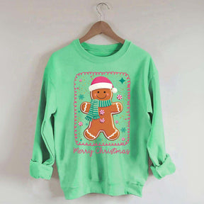 Preppy Gingerbread Merry Christmas Sweatshirt