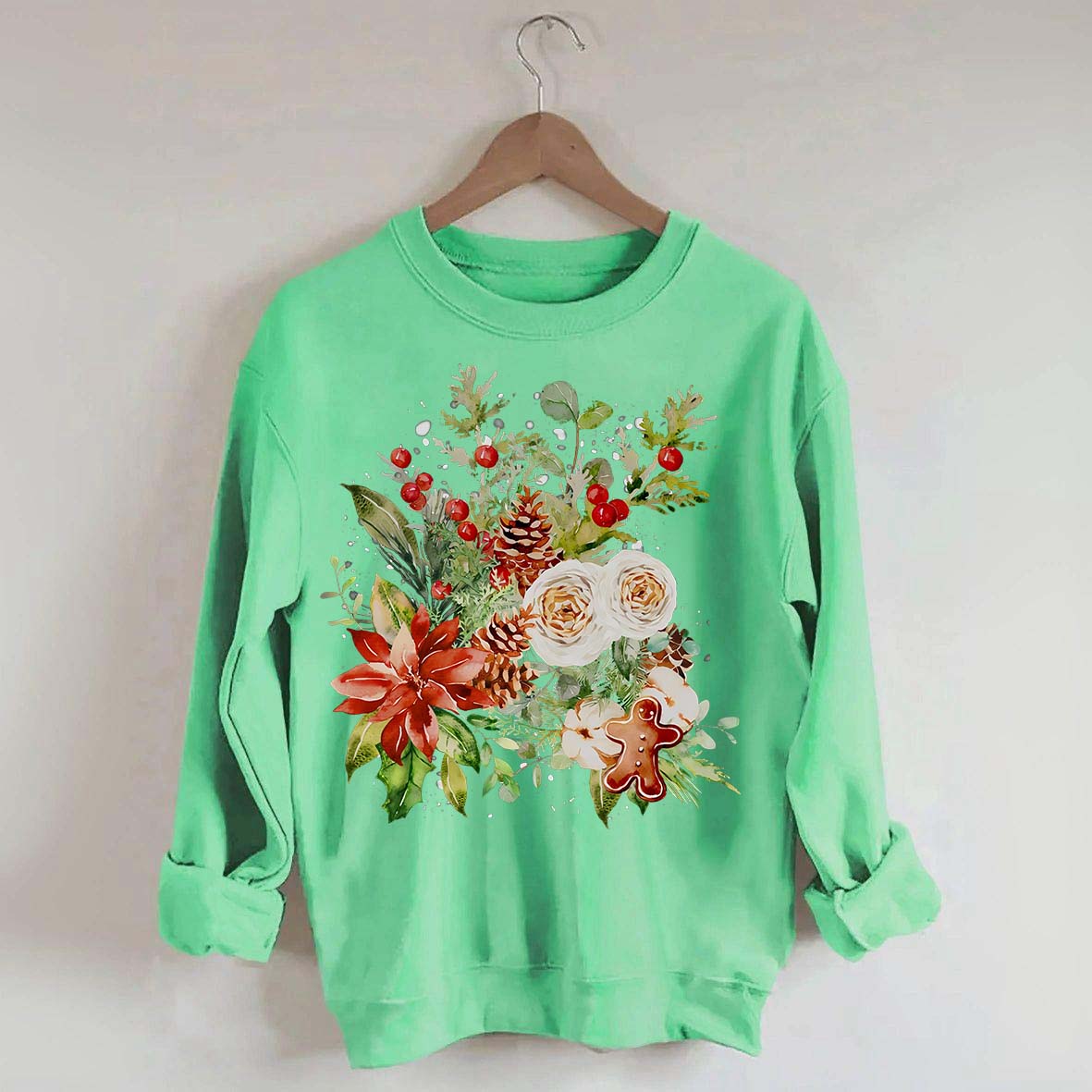 Vintage Christmas Floral Sweatshirt