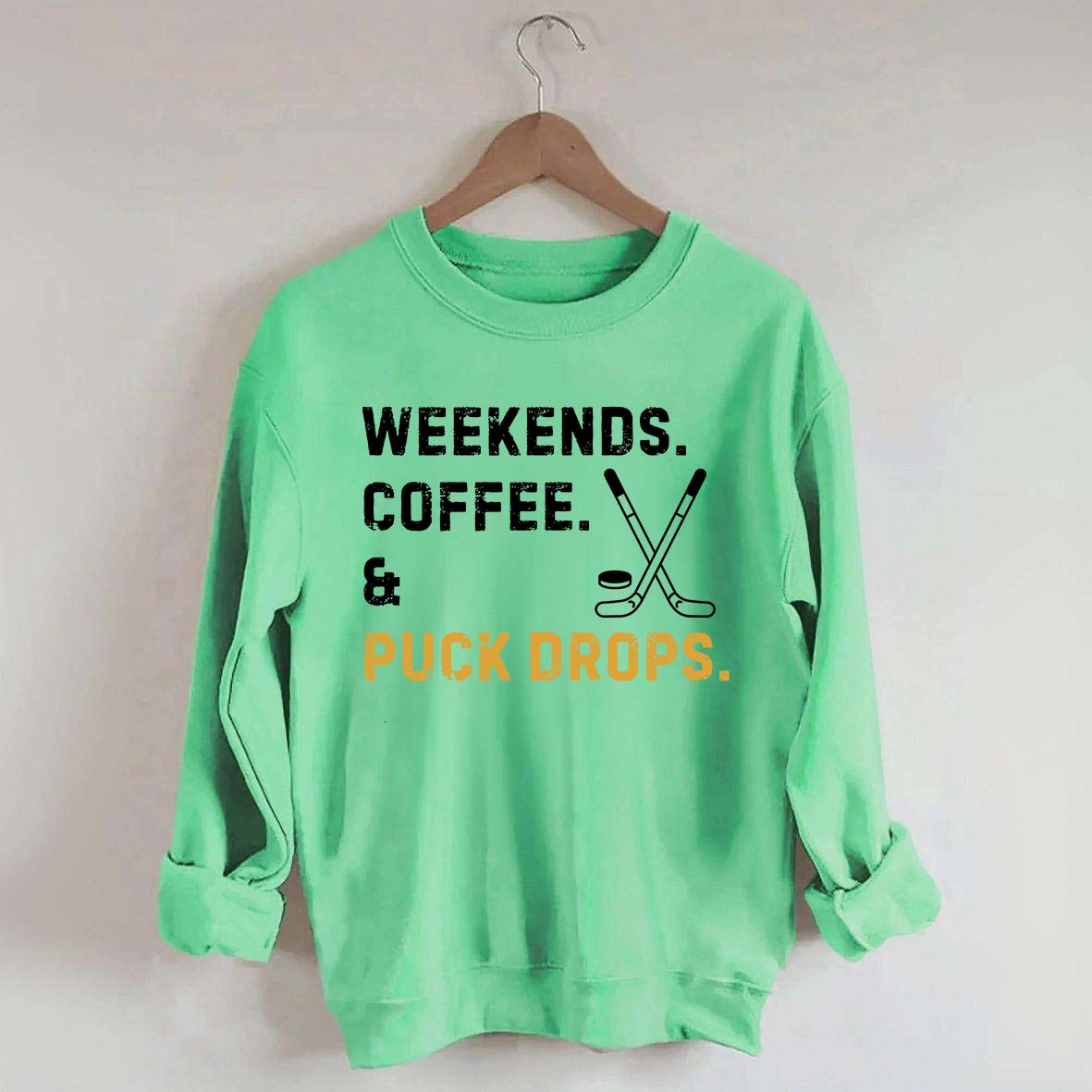 weekend Coffee Puck Drops Sweatshirt