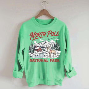 North Pole National Park Retro Christmas Sweatshirt