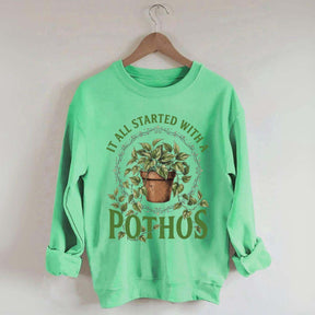 Cute Indoor Plant Pothos Sweatshirt
