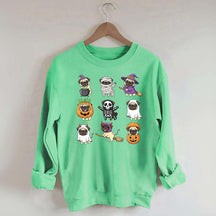 Pug Halloween Spooky Dogs Lover Sweatshirt