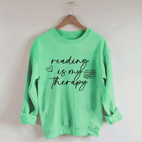 Cute Reading Is My Therapy Sweatshirt