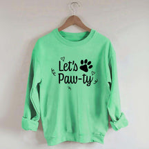Lets Paw-Ty Dog Birthday Party Sweatshirt