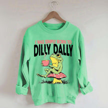 Born to Dilly Dally Vintage Frog Sweatshirt