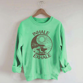 Inhale Exhale Yin And Yang Sweatshirt