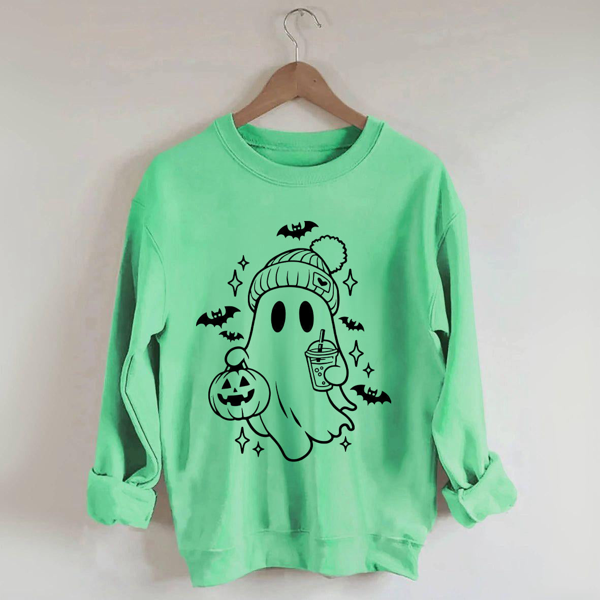 Retro Ghost Coffee Sweatshirt