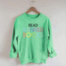 Retro Read Banned Books Rainbow Sweatshirt
