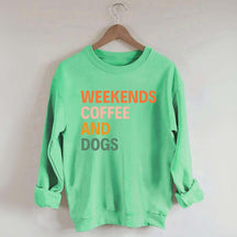 Cute Weekends Coffee And Dogs Sweatshirt