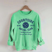 Courtside Social Club Funny Volleyball Mom Sweatshirt