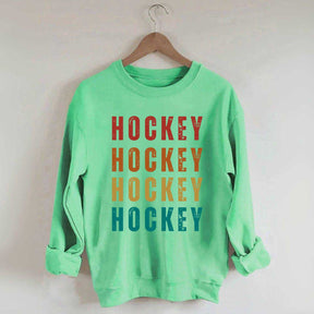 Retro Hockey Text Art Sweatshirt