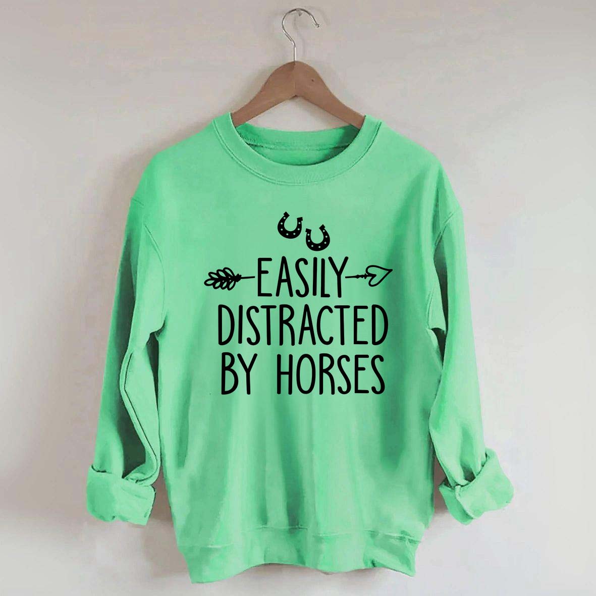 Easily Distracted by Horses Sweatshirt