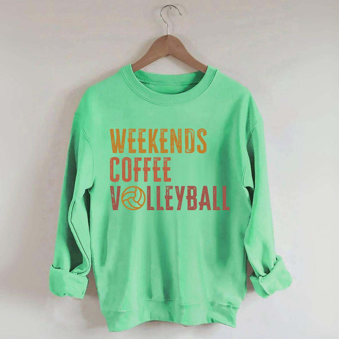 Weekends Coffee Volleyball Cute Sweatshirt