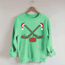 Christmas Ice Hockey Xmas Sport Sweatshirt