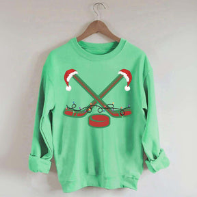 Christmas Ice Hockey Xmas Sport Sweatshirt
