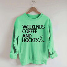 Weekends Coffee And Hockey Lovers Sweatshirt