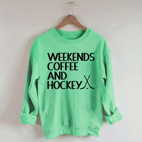 Weekends Coffee And Hockey Lovers Sweatshirt