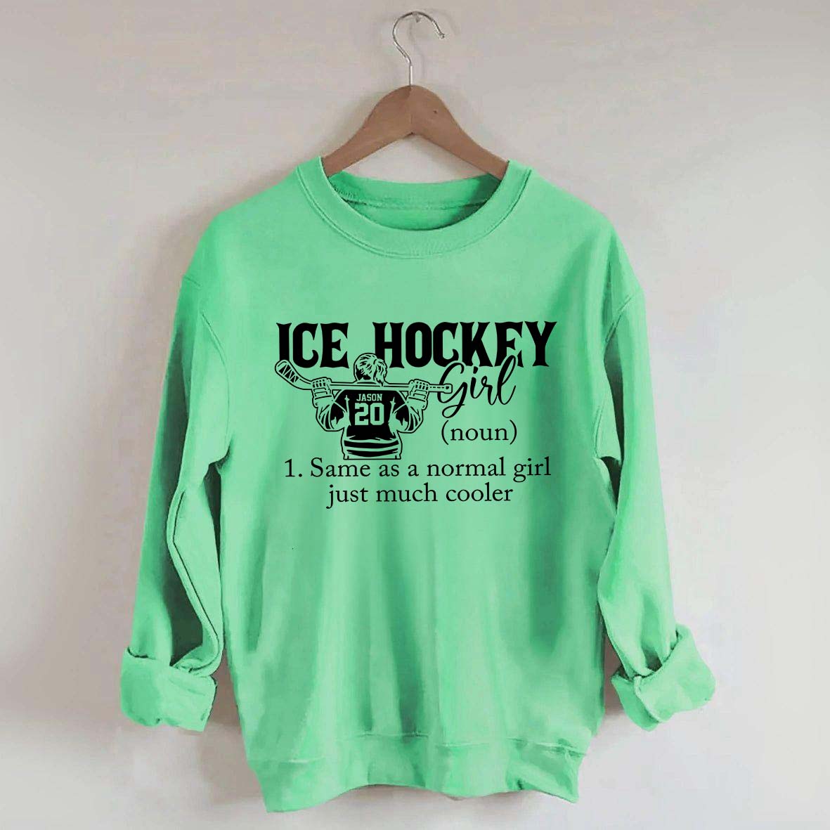 Personalized Hockey Girl Sweatshirt