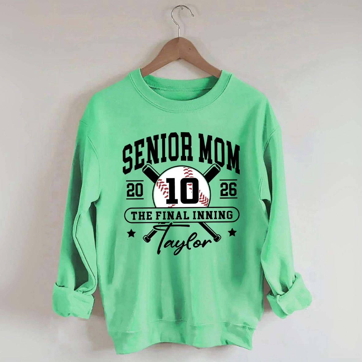 Custom Senior Baseball Mom 2026 Sweatshirt