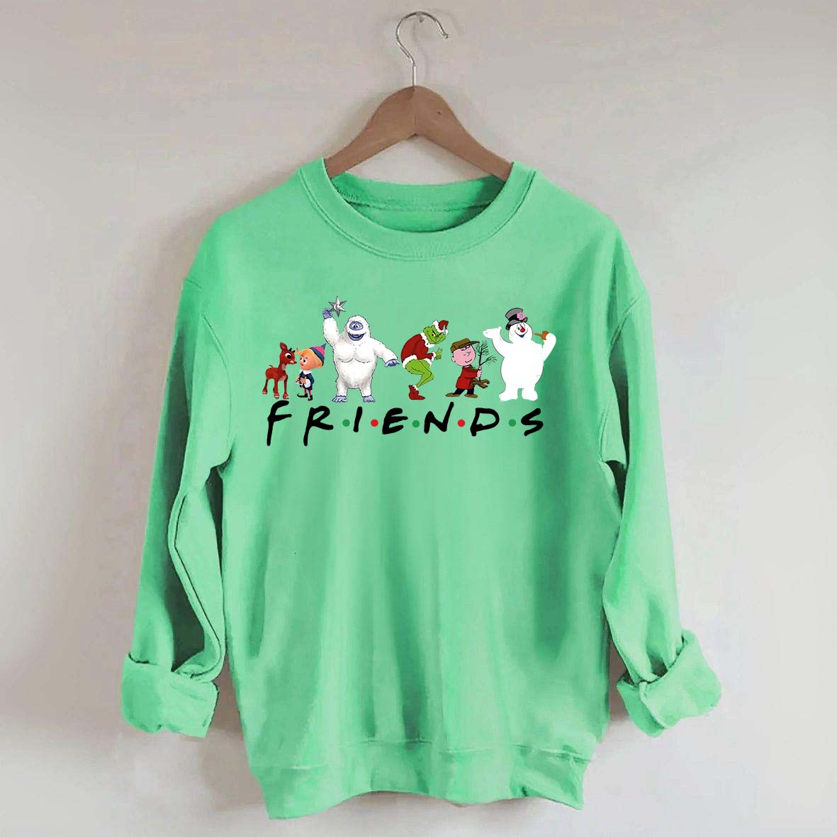 Cute Cartoon Christmas Friends Sweatshirt