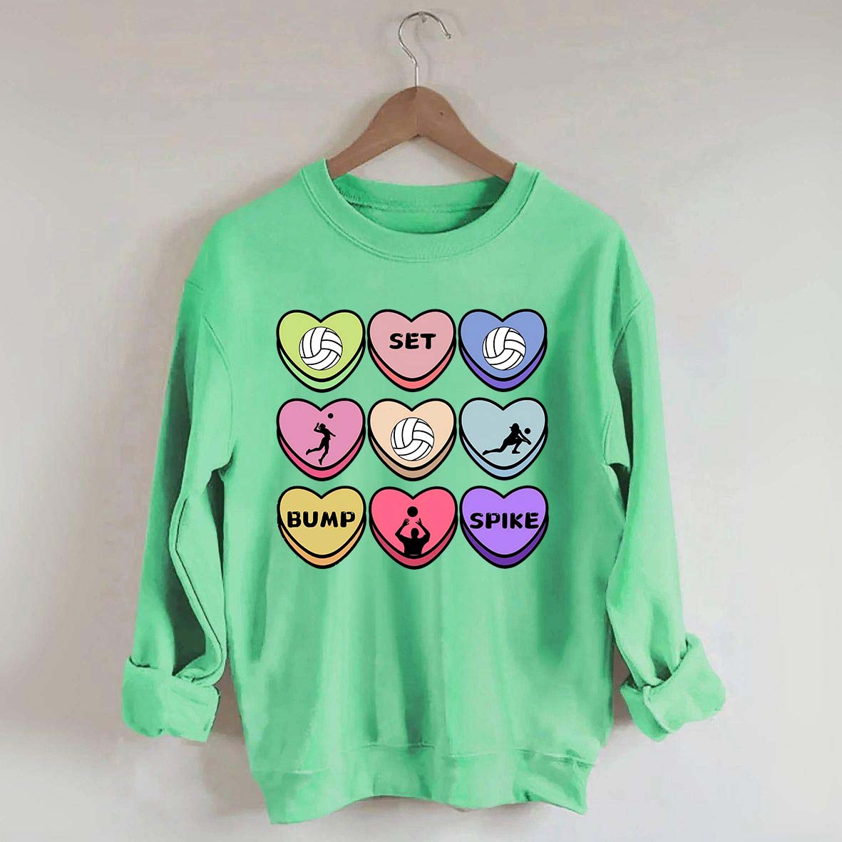 Valentine Volleyball Girl Sweatshirt