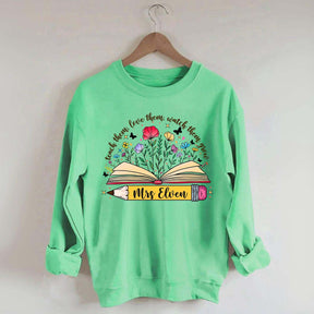 Custom Teacher Wildflower Sweatshirt