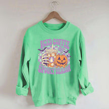 Spooky Season Ice Coffee Preppy Halloween Sweatshirt