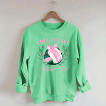 Coquette Bow Volleyball Preppy Sweatshirt