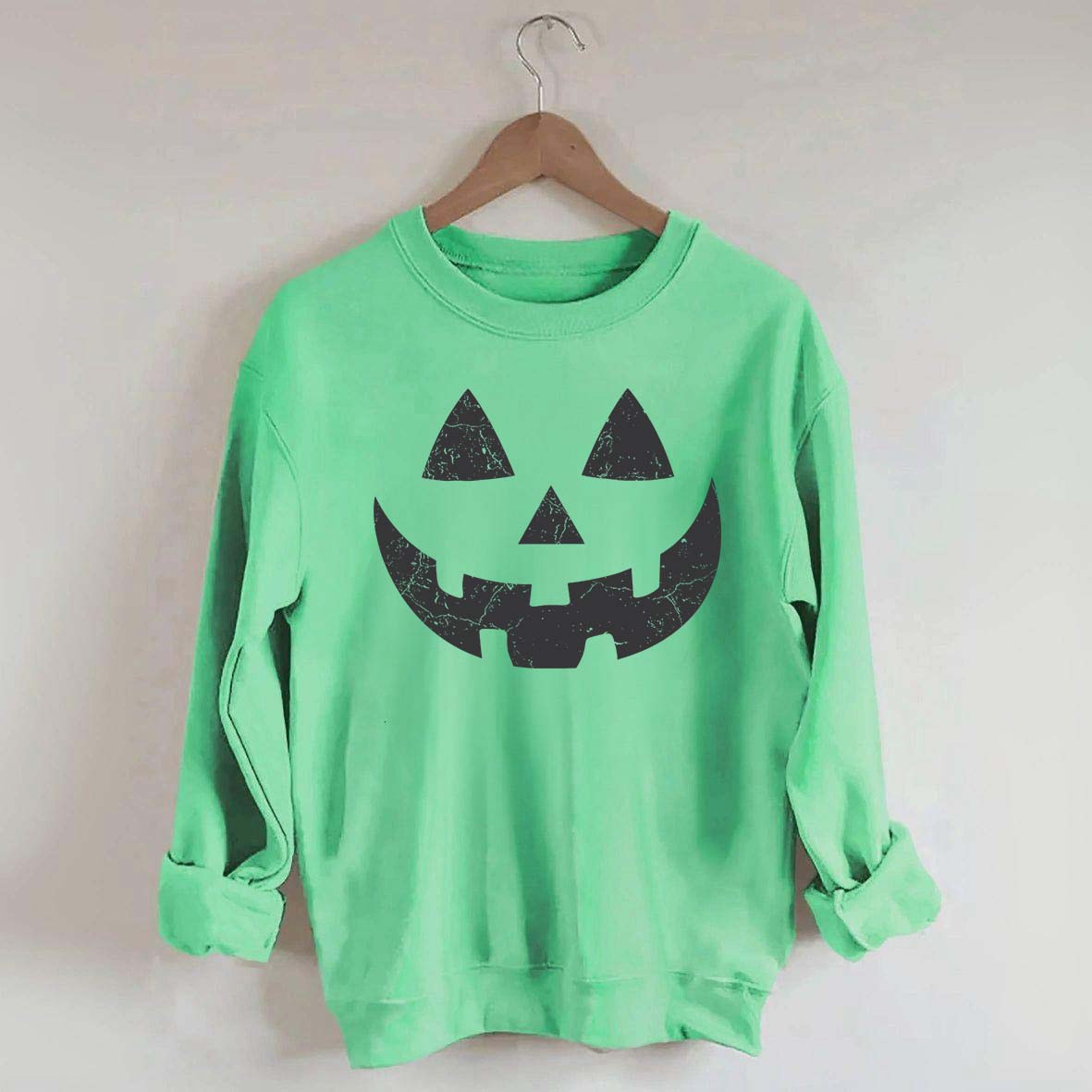Retro Fall Pumpkin Face Sweatshirt