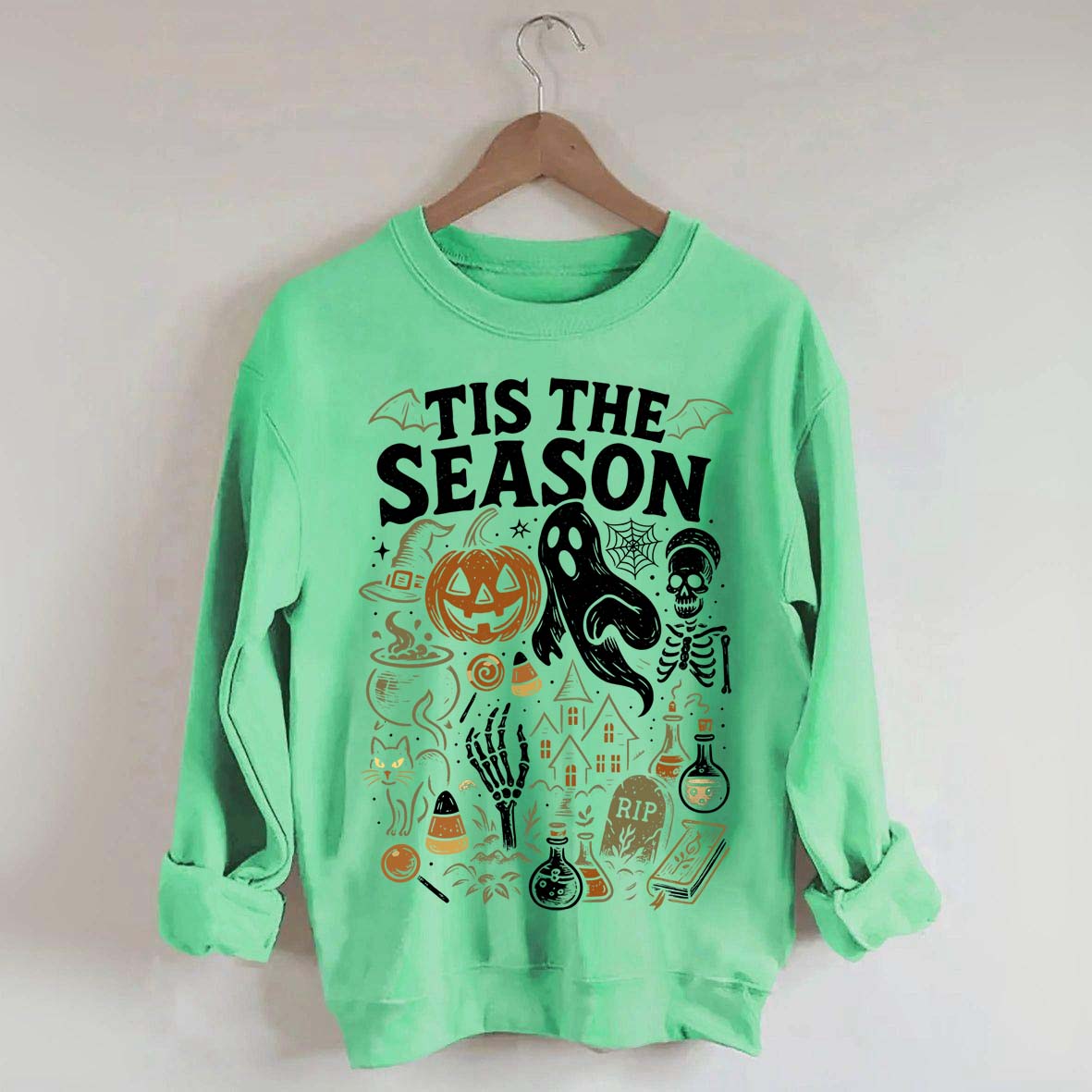 Tis' the Season Pumpkin Ghost Cute Sweatshirt