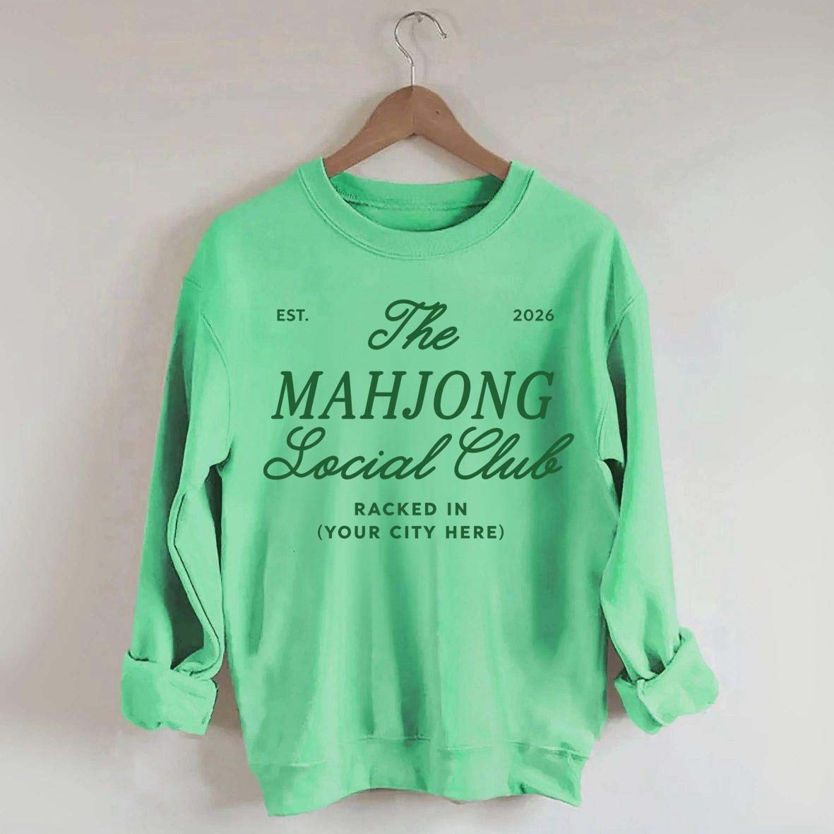 Personalized Mahjong Social Club Sweatshirt