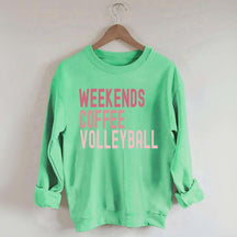 Weekend Coffee Volleyball Pink Sweatshirt