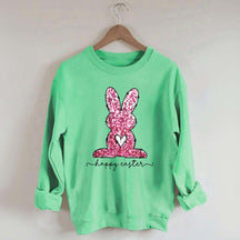Pink Happy Easter Sweatshirt