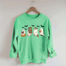 Reading Ghosts Halloween Lover Sweatshirt