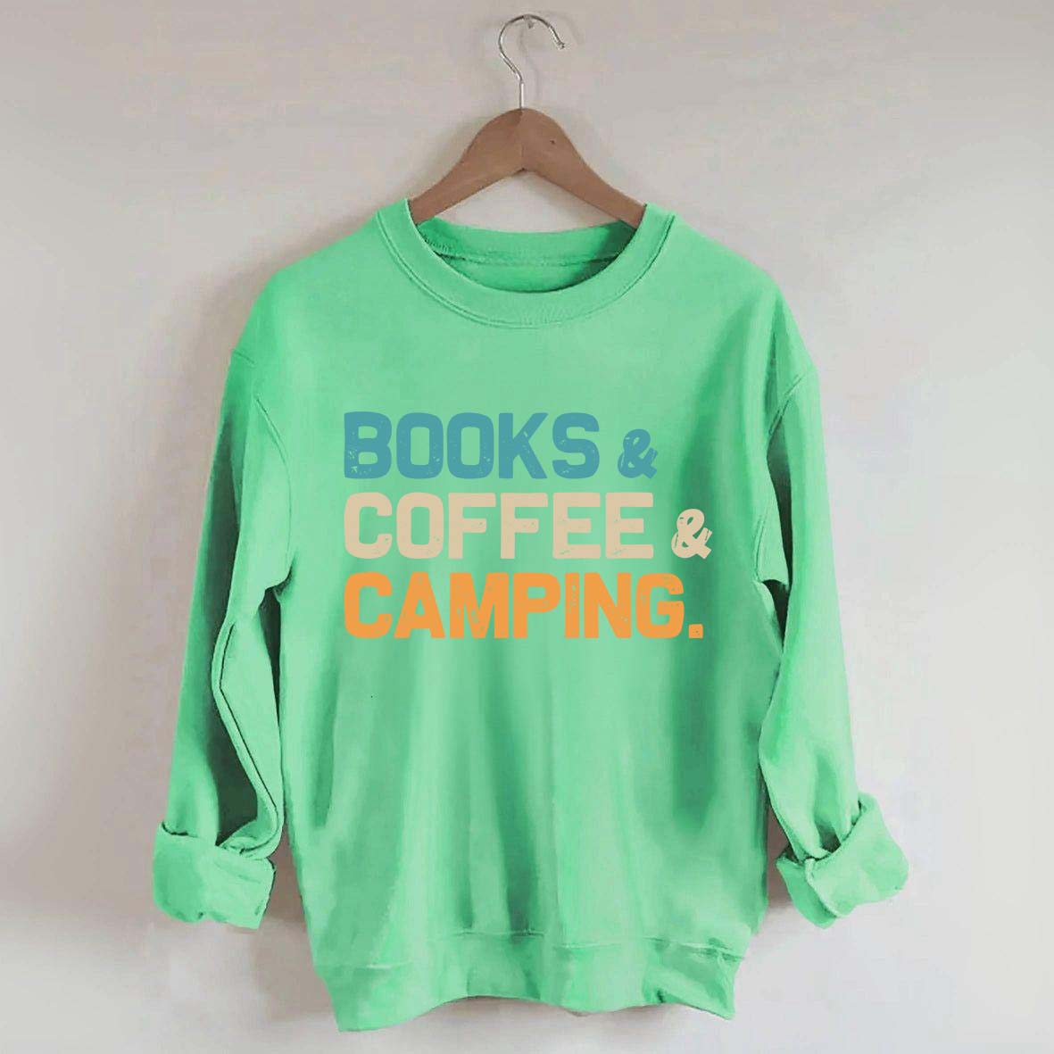 Books Coffee Camping Sweatshirt