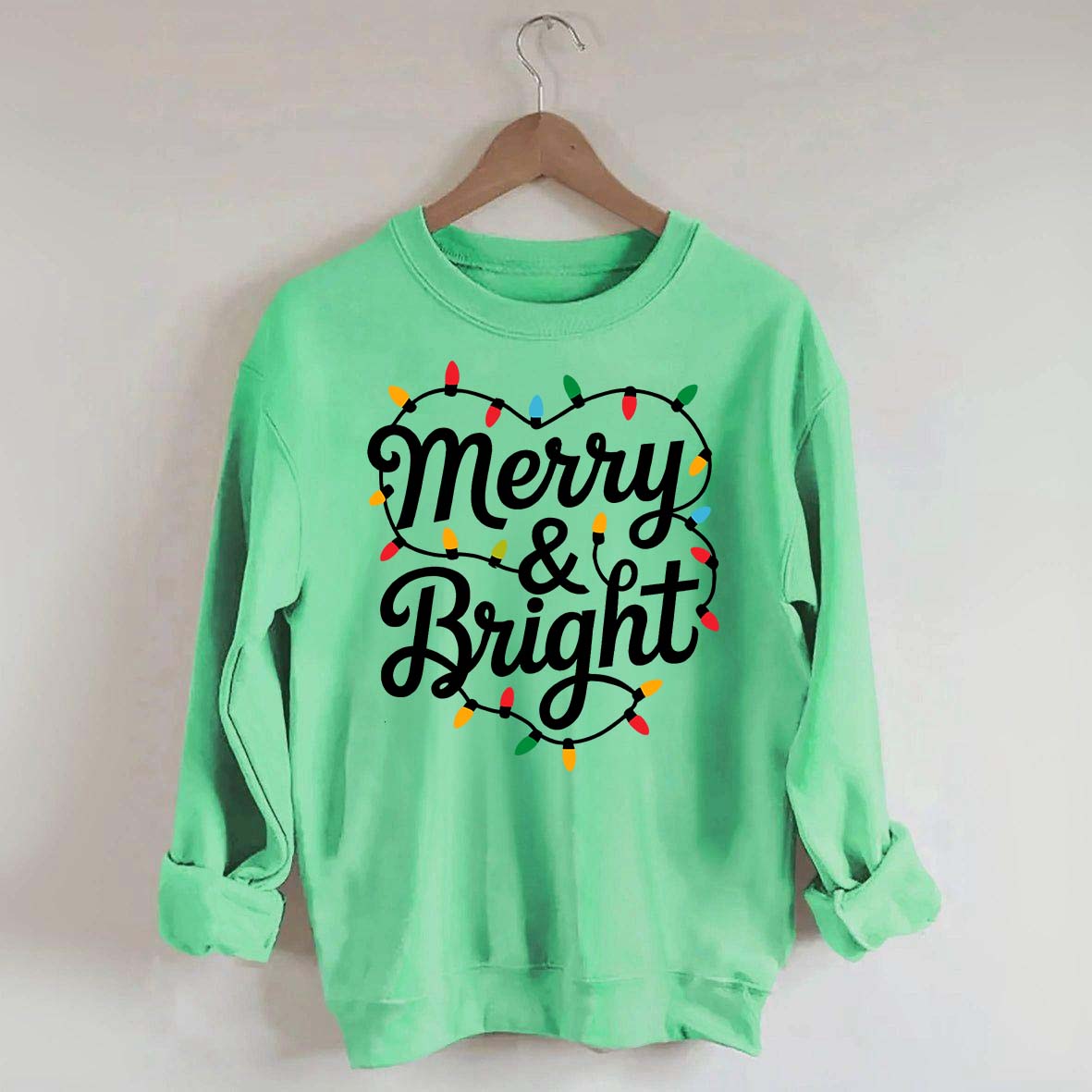 Merry & Bright Holiday Christmas Sweatshirt