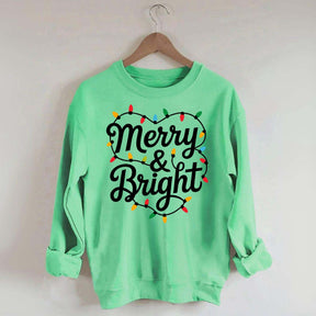 Merry & Bright Holiday Christmas Sweatshirt