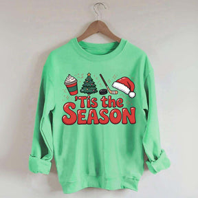 Christmas Tis The Season Hockey Sweatshirt