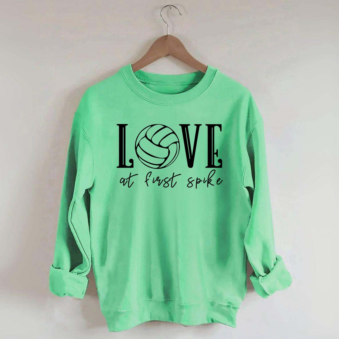 Love Volleyball At First Spike Sweatshirt